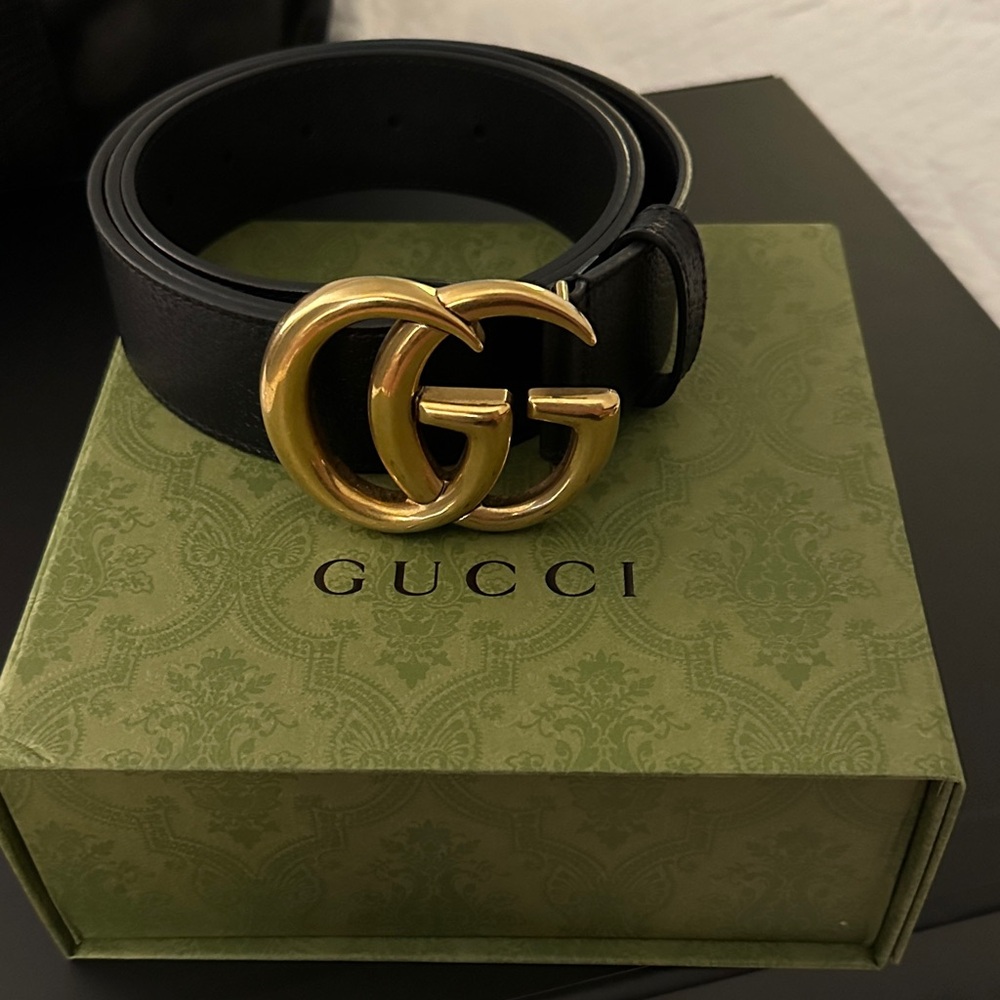 Gucci Belt - Large Gold GG Buckle